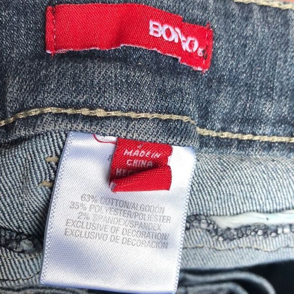 Vintage Bongo distressed denim boho hippie Capri jeans size 11 - Picture 8 of 9